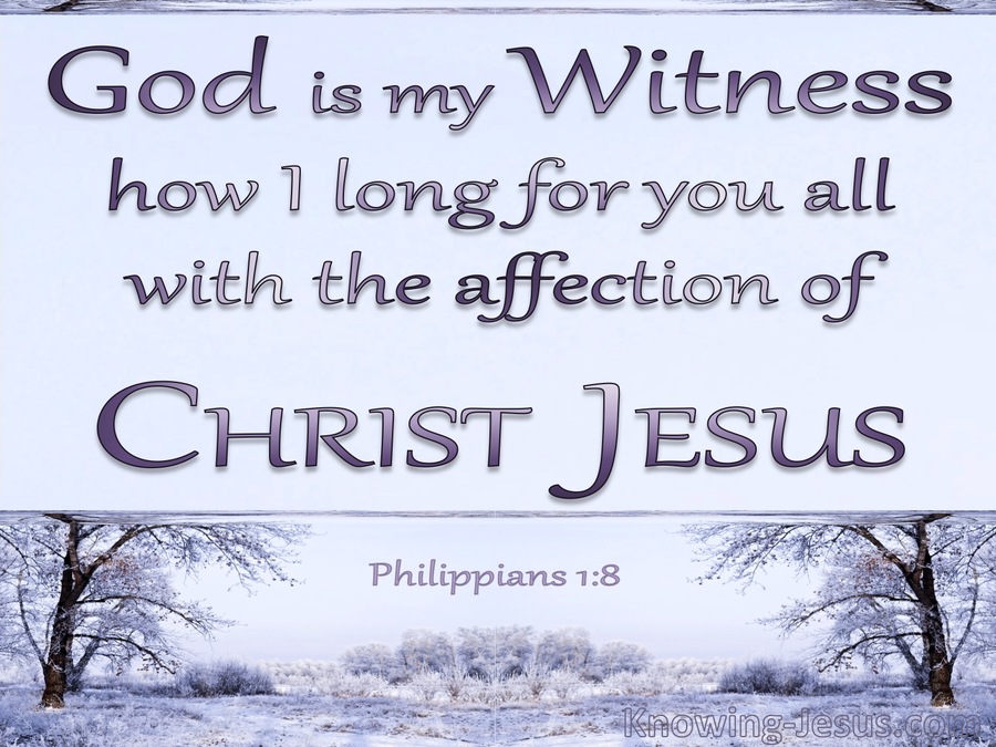 Philippians 1:8 God Is My Witness (blue)